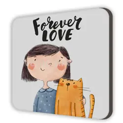 Dřevěný magnet Forever love